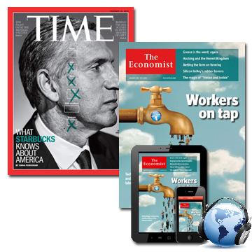 TIME+Economist(Print+Digital)各一年